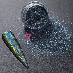 Decor pentru unghii NADP028RR sclipici cu efect de sirena Grey de 3g